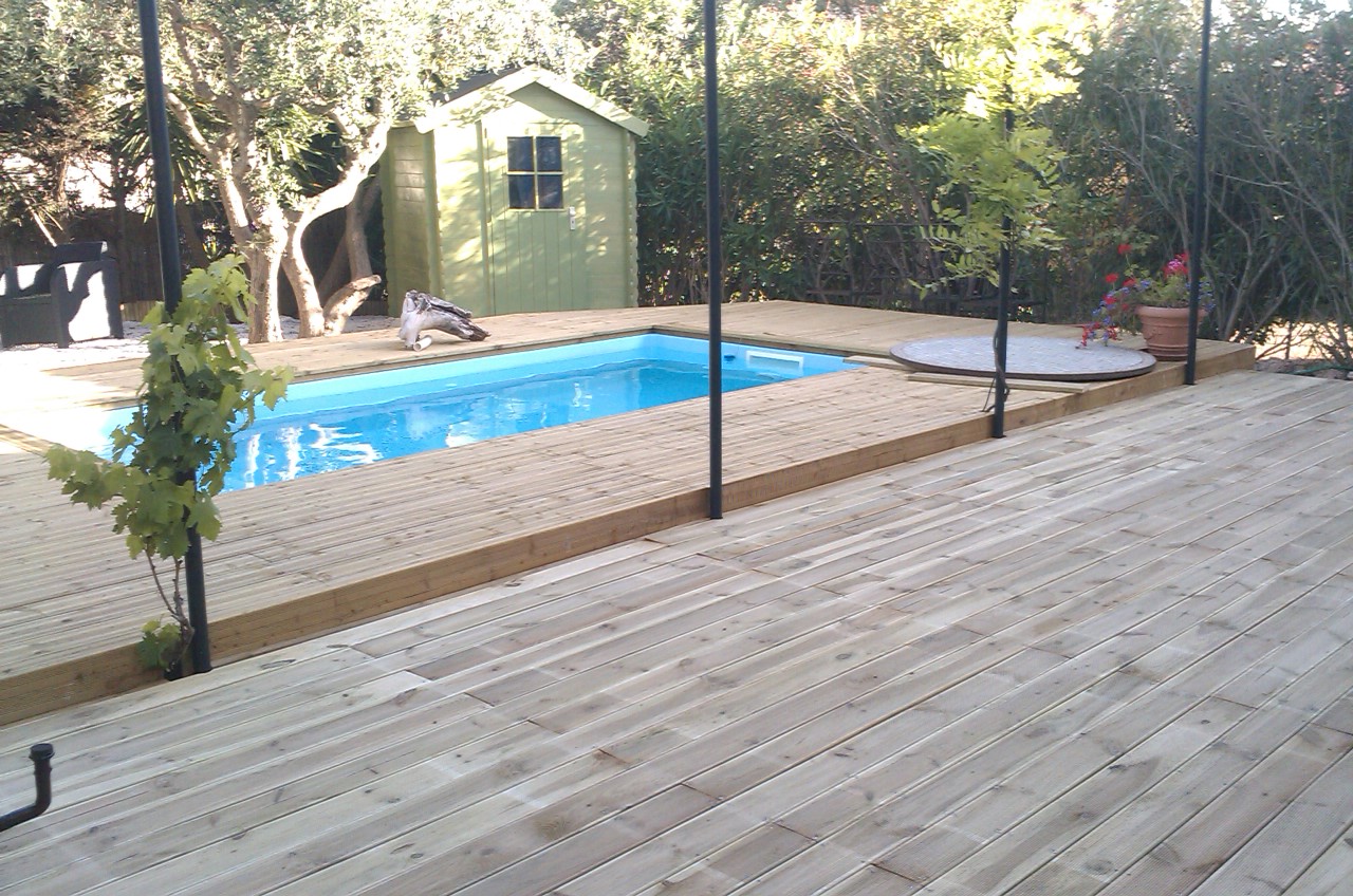 habillage piscine et terrasse bois grasse